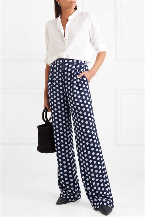 michael kors polka dot pants|Polka Dot Georgette Wide.